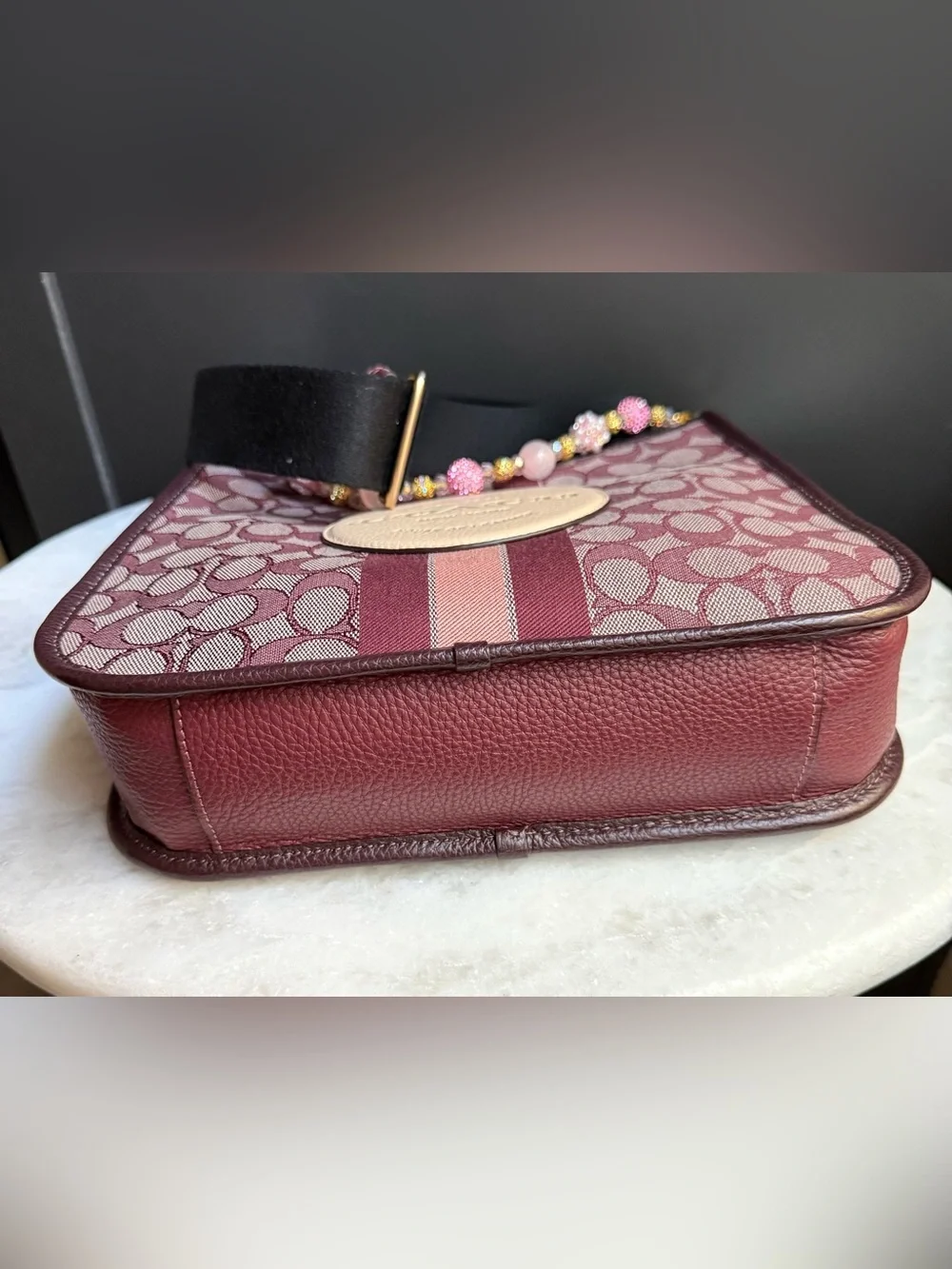 Coach Dempsey File Bag in Signature Jacquard with Stripe - NWOT